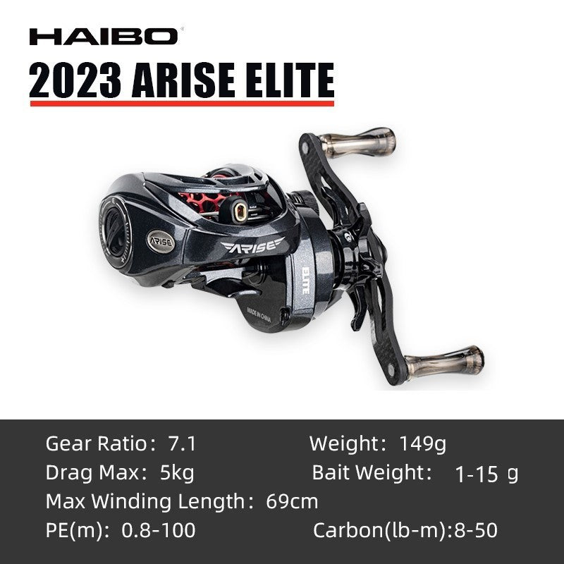 Haibo 25/23 NEW ARISE AIR/ELITE AMC+ Carretilha De Pesca Baitcasting Manivela De Fibra De Carbono 11B+1RB Long Casting