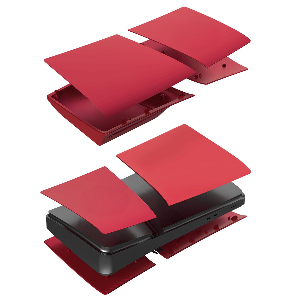 (Digital Edition Black or Red ) for PS5 PRO Game Console Faceplate Cover ,P5 PRO Protective Case Shell Replacement Panel