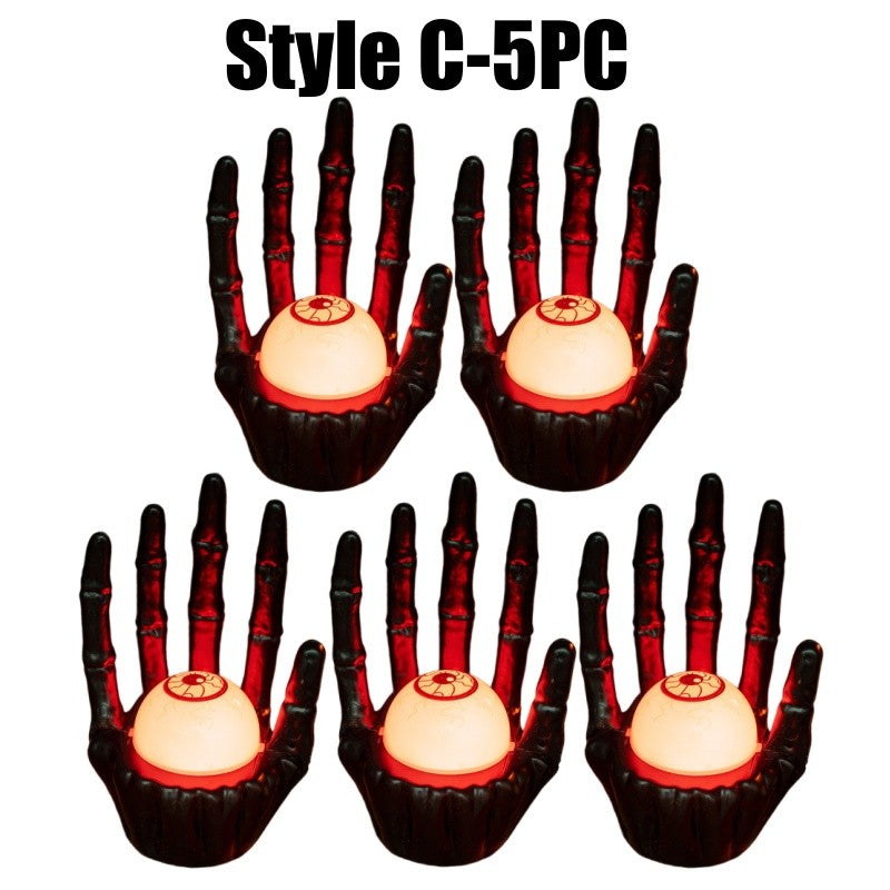 Spooky Atmosphere Decor Halloween Pumpkin Lamp Ghost Hand Light New Prop Eerie Scene Setting Party Decoration Solution