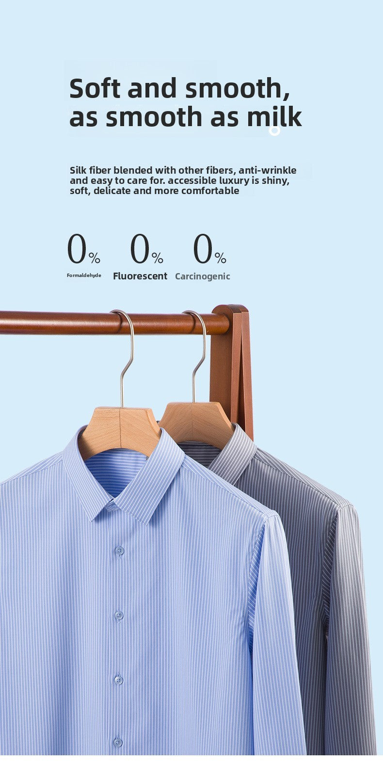 High End Mulberry Silk Soft Anti-wrinkle New Stripped Slim Fit Brand Men Shirts Designer Long Sleeve Business Casual Tops 2025