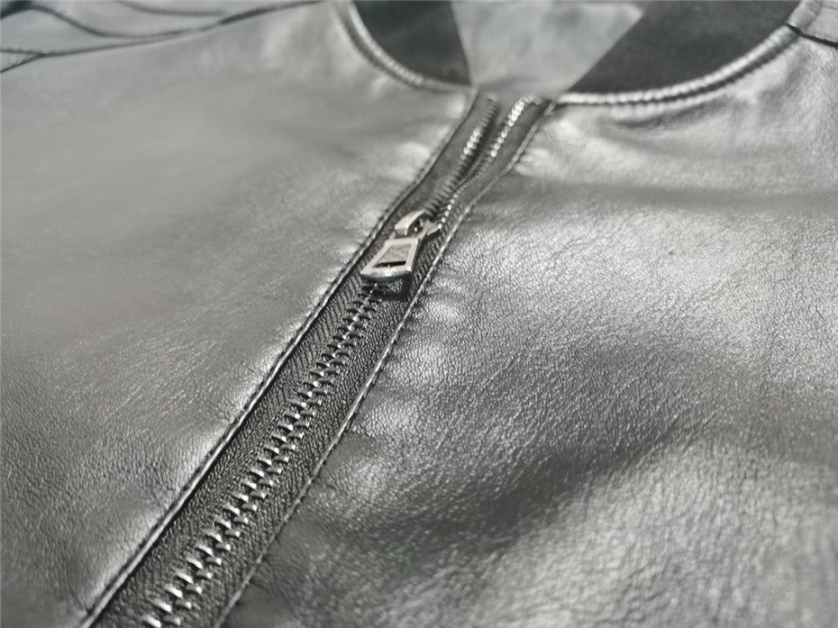 Men's Leather Jacket Bomber Motorcycle Jacket Men Fashion Causal Solid Moto Biker PU Baseball Leather Outerwear Plus Size 7Xl