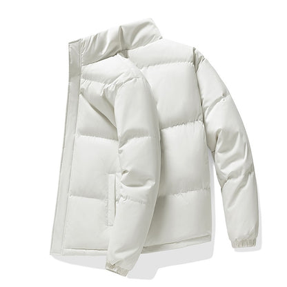 Jaqueta de Pesca Masculina Inverno Marca na Moda Gola Alta Jaqueta Acolchoada Solta Adolescentes Quente À Prova de Frio Casaco Tamanho Grande