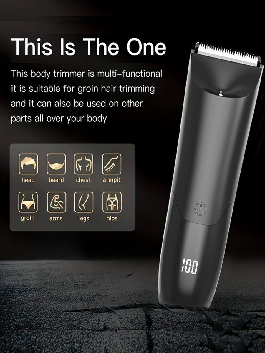 Man Beard Shaver Sideburn Electric Body Hair Trimmer With 2 Protective Cap For Underarm Leg Hair Razor Rechargeable Grooming Kit