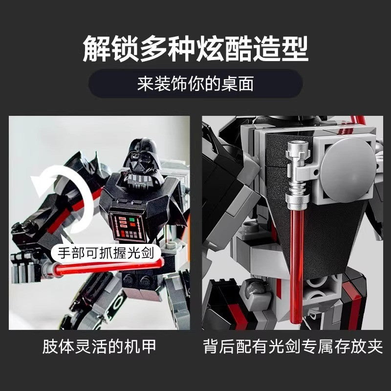 Hasbro Star Wars 75368 Darth Vader Mech Mannequin Building Kit with Openable Mech Collectible Toys