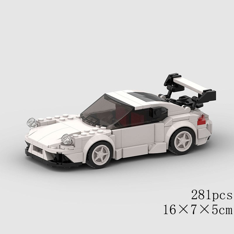 MOC Speed Sports Super Carro de Corrida Blocos de Montar DIY Tijolos Cidade Rally Técnico Grande Veículo de Corrida Presente de Natal Brinquedo