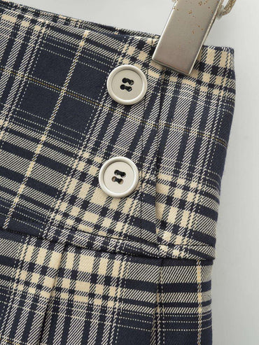 Summer Mini skirts for woman vintage korean fashion plaid skirts for women y2k skirts pleated green plaid skirts preppy style