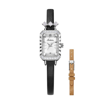 Sotoiru Square Watch For Women Leather Strap Quartz Wristwatch Elegant Dress Watch Christmas Gifts For Girlfriend ?????