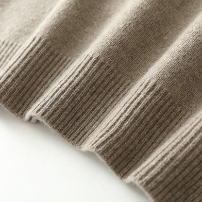 New Men Knitted Half Zipper Style Pullover Pure Australian Wool Sweater Splicing Edge Decoration High quality Thicken Warm Tops