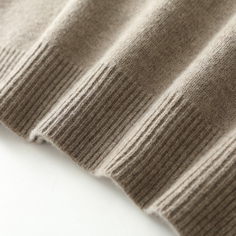 New Men Knitted Half Zipper Style Pullover Pure Australian Wool Sweater Splicing Edge Decoration High quality Thicken Warm Tops