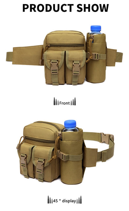 Outdoor Waist Bag Men Tactical Water Bottle Waterproof Bags Camouflage Hunting Hiking Climbing Bag Nylon Mobile Phone Belt Pack