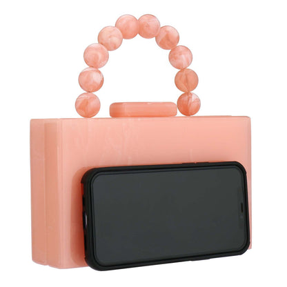 Acrylic Handbag Casual Trend Small Square Bags Women Clutches Wedding Party Dating Lady Trendy Evening Bags Chain Shoulder Bag