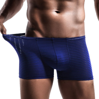 Mens Total Support Pouch Boxer Briefs Mesh Comfortable Cooling Moisture Wicking Underwear Breathable Elastic waistband Underpant