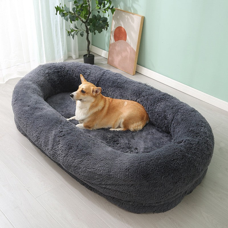 Cama de Inverno Quente para Animais de Estimação, Removível e Lavável, Sofá Grande para Cães, Almofada Preguiçosa para Animais, Cama para Cães, Ninho para Gatos