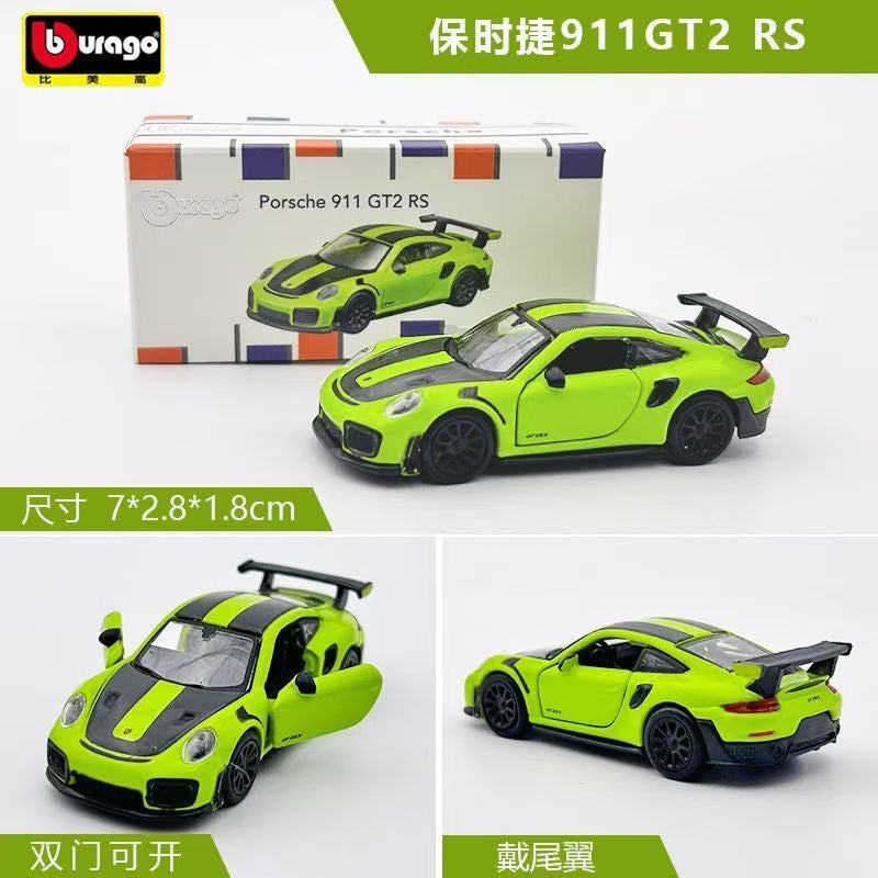 Bburago 1:64 Porsche 911 GT2 Lamborghini Ferrari SP3 812 1959 Cadillac Miniatura de Carro de Liga Fundida Brinquedo de Coleção Presentes