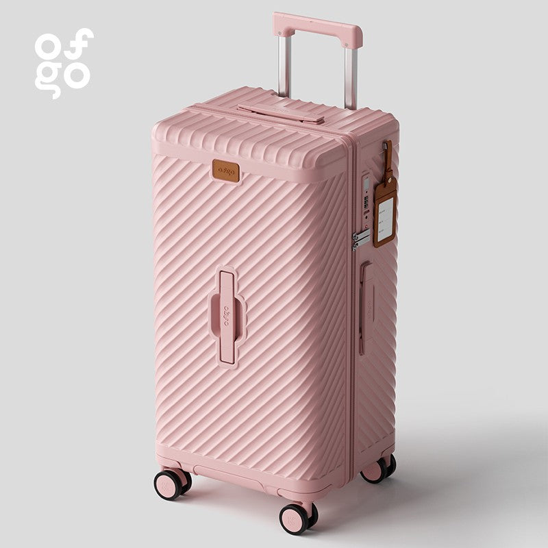 Ofgo Suitcase 20-30 Inches | Cup Holder/Waterproof Pc Suitcase Large Capacity Spinner Suitcase Tsa Travel Trolley Case With Lock