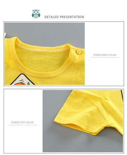 Summer New Children's Toddler Kids Short Sleeve + Shorts 2pcs Cartoon Mickey Children Baby Boys Girls Tracksuit Clothes Suit