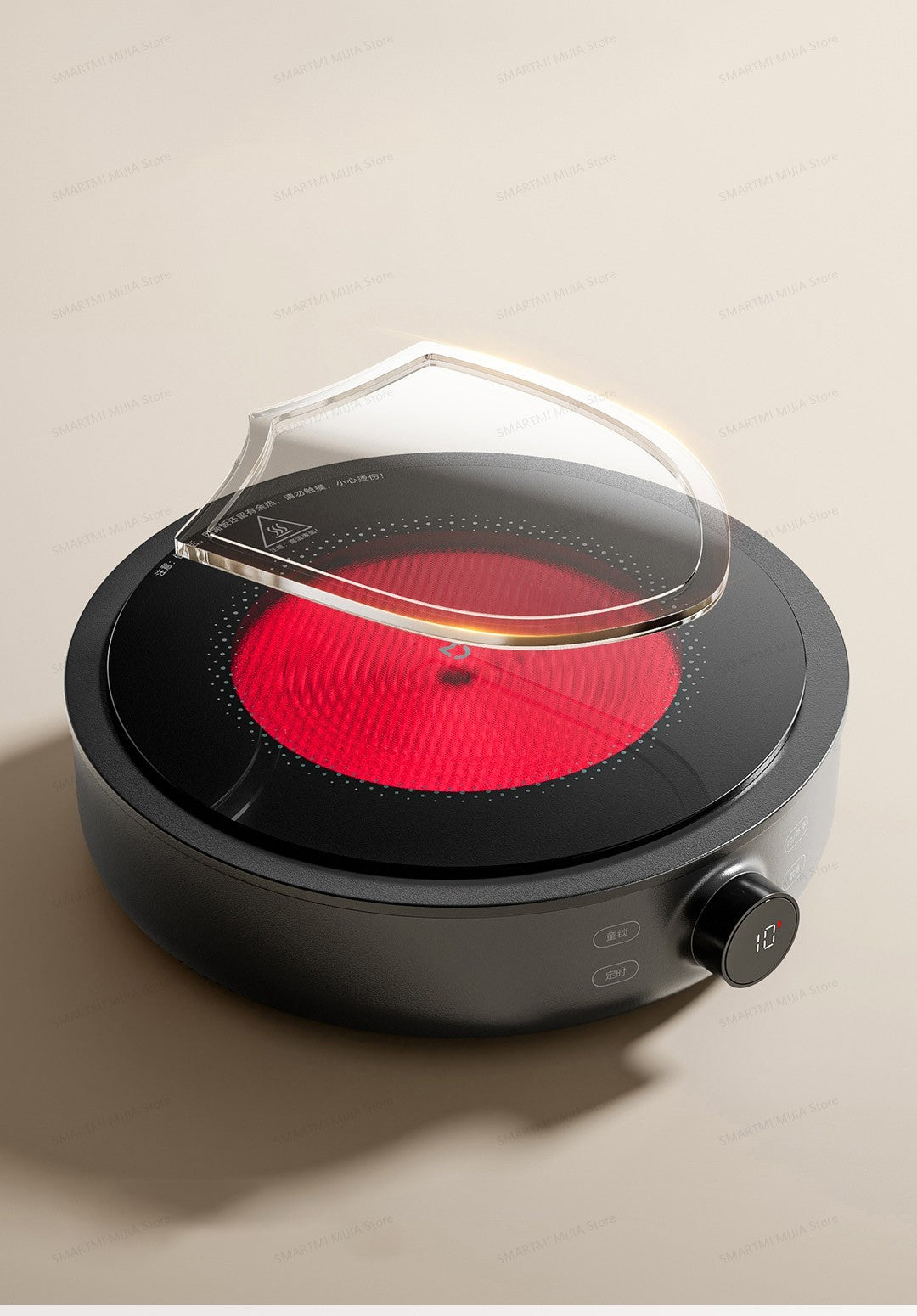 XIAOMI MIJIA Electric Ceramic Cooktop,10?Level Power With Child Safety Lock,Timer,2200W Induction Cooker,CN Version With Adapter