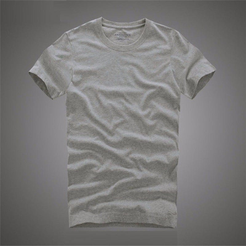 Men Tshirt 100% Cotton Solid Color O-Neck Short Sleeve T shirt Male High Quality Tops Soft Clothing