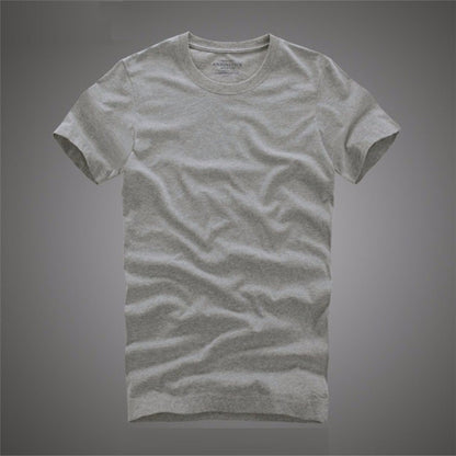 Men Tshirt 100% Cotton Solid Color O-Neck Short Sleeve T shirt Male High Quality Tops Soft Clothing
