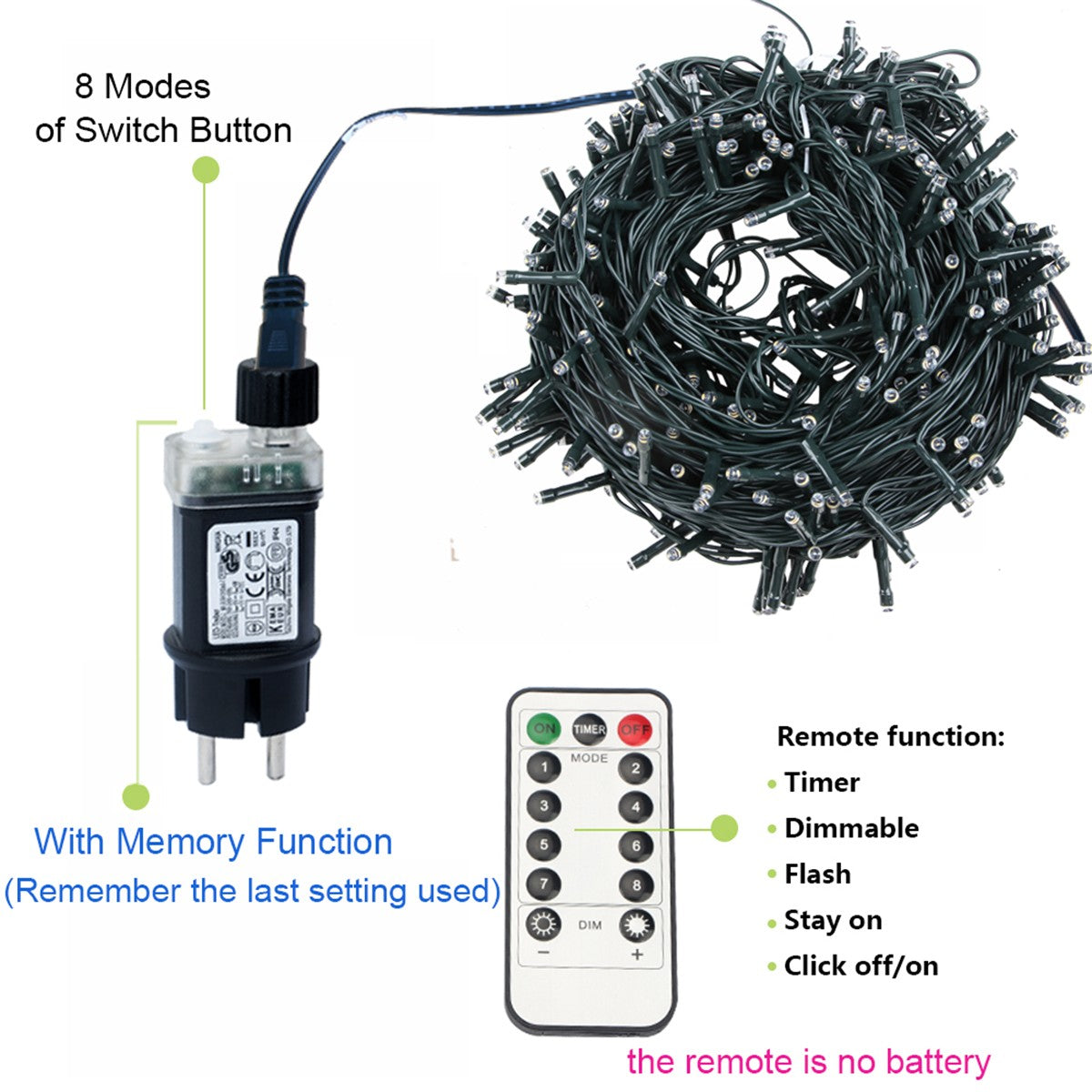 10M-100M 110V/220V Outdoor LED String Fairy Lights Christmas Lights For Garland Wedding Party Holiday Garden Lamp Holiday Decor