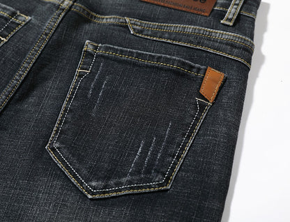 Summer Shorts Jeans Men Denim Pants Stretch Dark Blue Fashion Design Men's Jeans Slim Straight Male Short Jeans Hombre