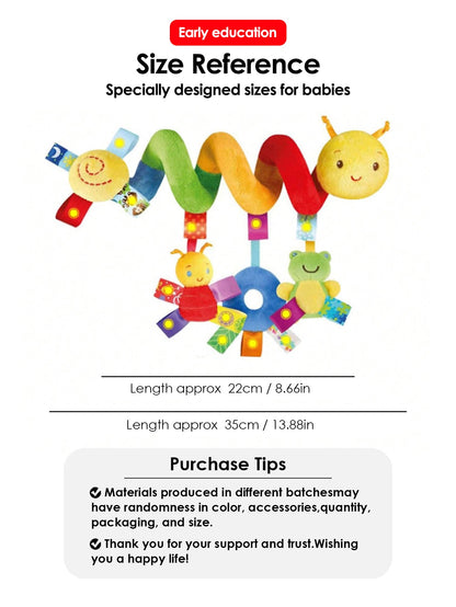 1pcs Soft Giraffe Animal Handbells Rattles Plush Infant Toddler Car Bed Hanging Toy Baby Early Education Development Handle Toys