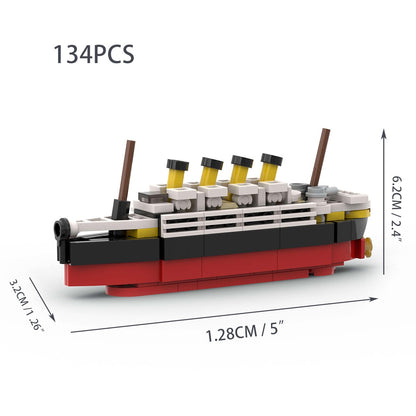 Titanic Parte ao Meio RMS Cruzeiro Naufragado Blocos de Montar Moc Navio Barco Modelo Plástico 3D DIY Barco a Vapor Presentes Brinquedos Infantis Filme da Cidade