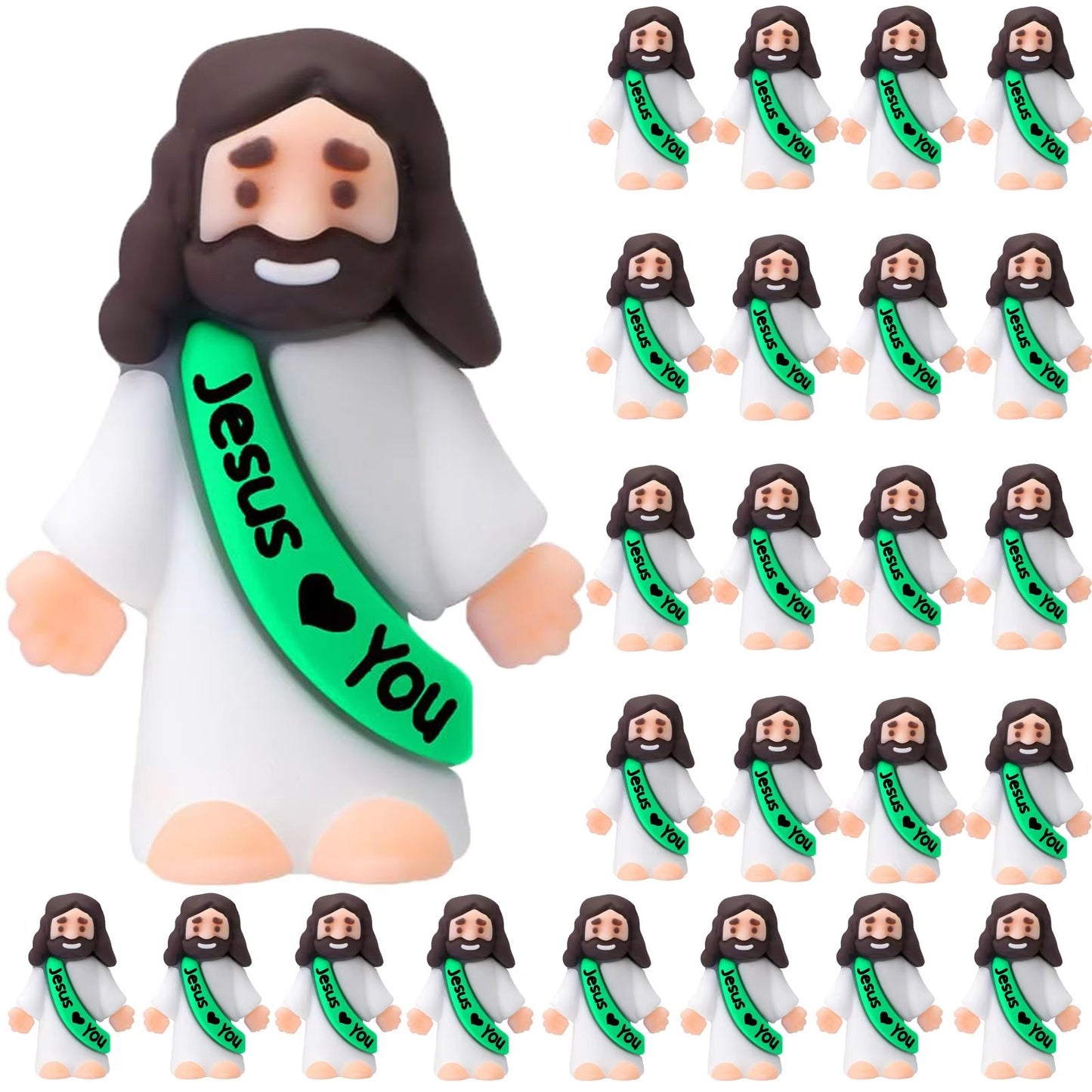 20-200PCS Little Jesus Figures Mini Jesus Figurines in Bulk Hide and Seek Religious Party Favor Sunday School Easter Egg Stuffer