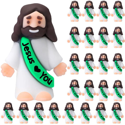 20-200PCS Little Jesus Figures Mini Jesus Figurines in Bulk Hide and Seek Religious Party Favor Sunday School Easter Egg Stuffer