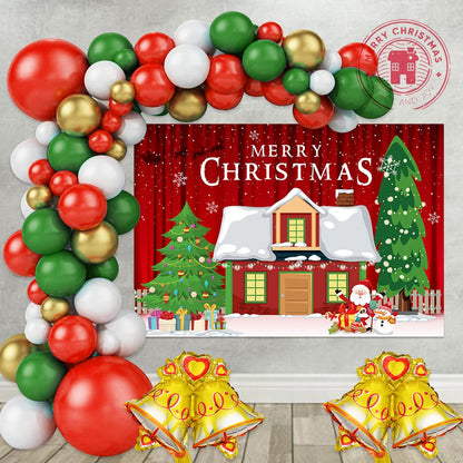 Christmas Decorations Latex Balloon Red Green Gold 5-18inch Balloons Wholesale DIY Room Decor Ballon Accessories Supplies
