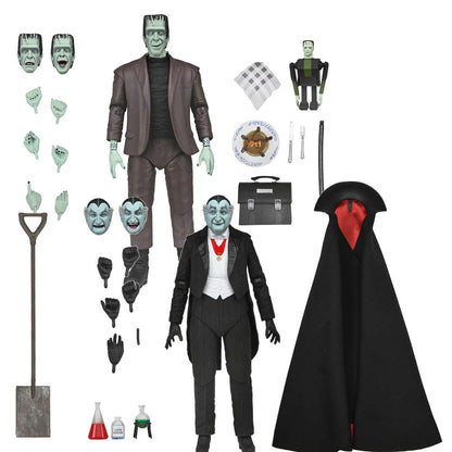 NECA 56090 56089 The Munsters TV Series Grandpa Munster Herman Munster Ultimate Action Figure