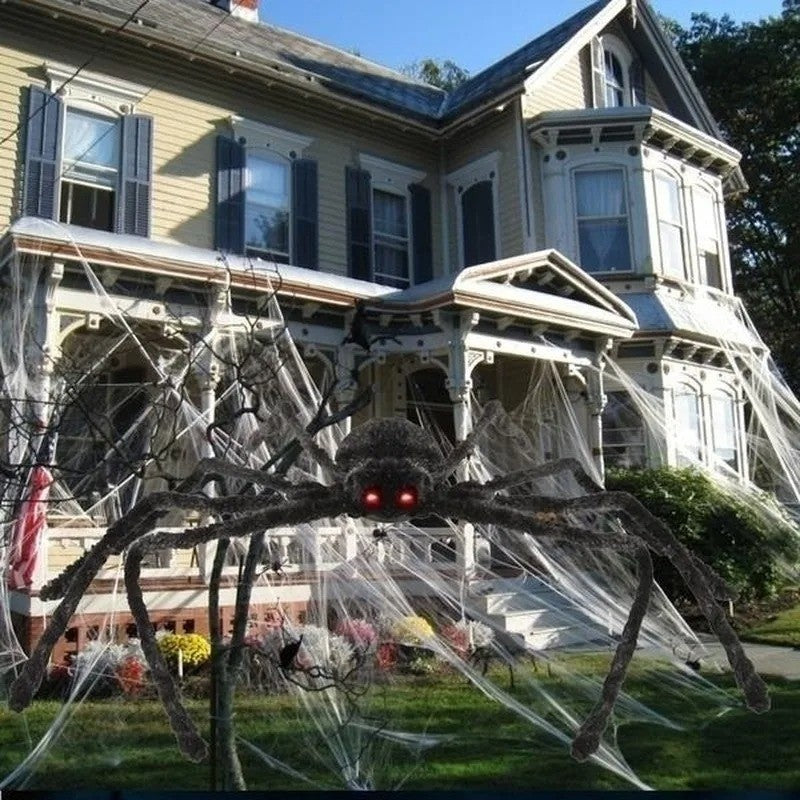 3/2/1pcs Halloween Decor Giant Black Plush Spider Halloween Party Bar Haunted House Horror Props Outdoor Scary Large Spiders