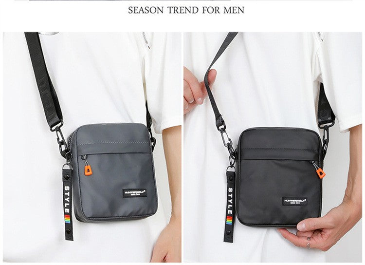Simple Mini Men Crossbody Bag For Phone Side Bag Casual Waterproof PU Leather Shoulder Bag Business Small Messenger Sling Bags