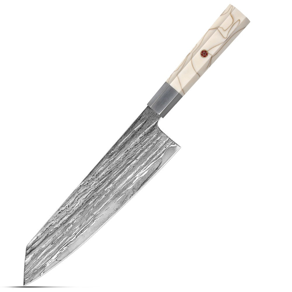 Cutting Tool Chef Santoku Utility Knife white mesh resin HD 67-Layer Damascus Steel Japanese Kiritsuke knife set for kitchen ues