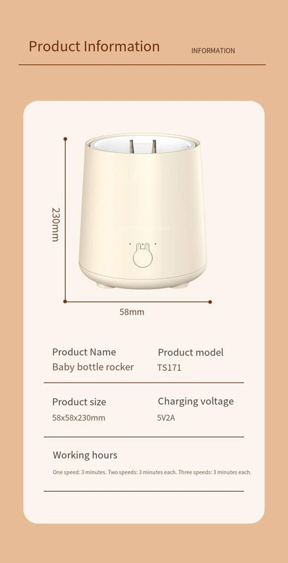 Electric Milk Bottle Shaker, USB Smart Intelligent Milk Powder Mixer, Lithium battery, Baby Formula Maker, Divine Device