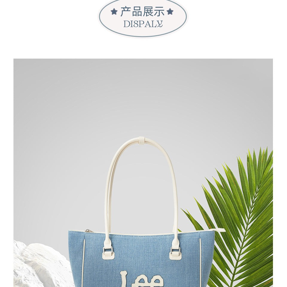 LEE Women Crossbody Shoulder Bag Double-strand Arched Handle Design Daily Travel Shopping Bag Stylish College Student Tote Bag