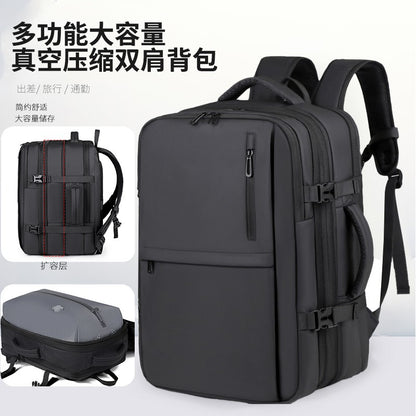New Men's Backpack Vacuum Compression Backpack Multifunctional Computer Bag Large Capacity Expandable Travel Bag