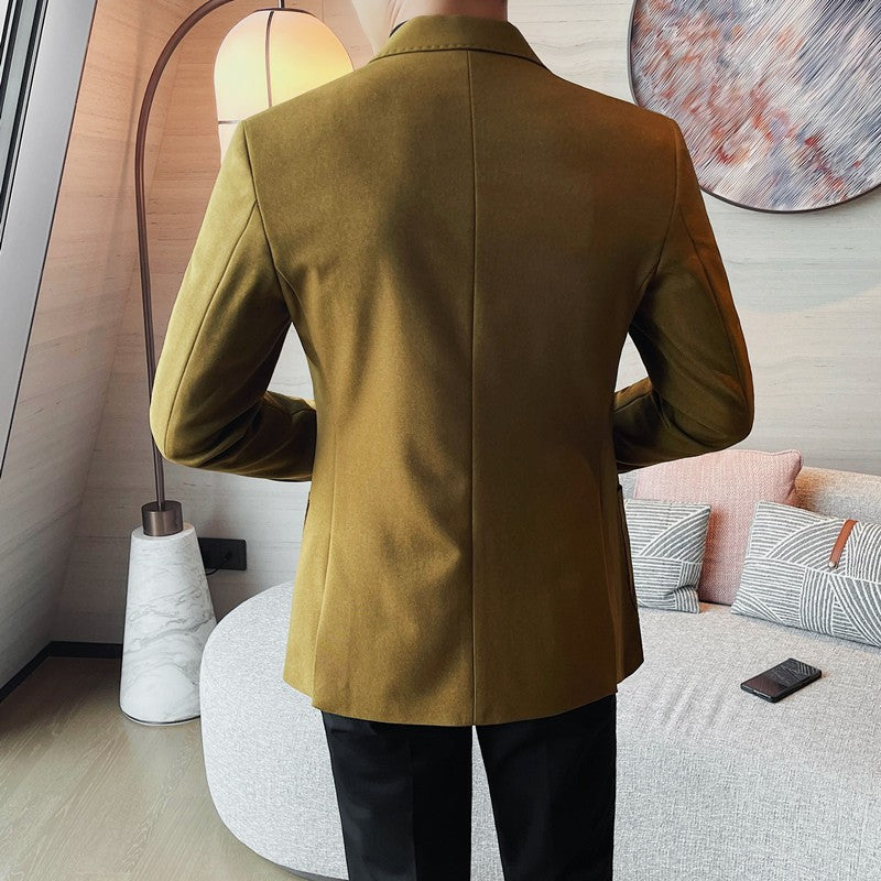 Blazer Jackets Men's Clothing High Quality Autumn Winter Thick Warm Mens Jackets And Coats Business Formal Wear Slim Fit Blazers