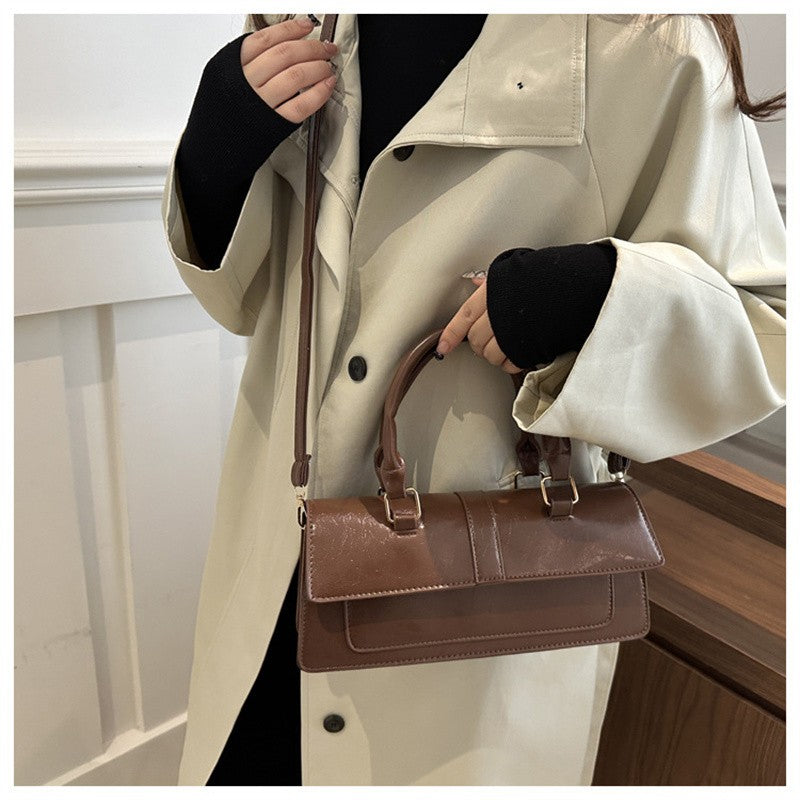 High Quality PU Leather Handbag Purse Women's Bag Solid Color Shoulder Crossbody Bags Lady Messenger Small Tote for Women Girls