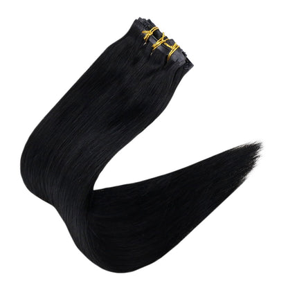 Full Shine PU Clip Hair Extensions Cabelo Humano Remy 100g Extensões Invisíveis Sem Costura de Cabelo Humano Clip-In Cor Balayage Loiro