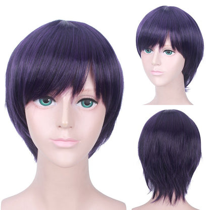 Synthetic Cosplay Wig Anime Inspired Wavy Mullet Wolf Cut for Mantis Lair Fox Persona Nick Character Top Scalp Party Styling