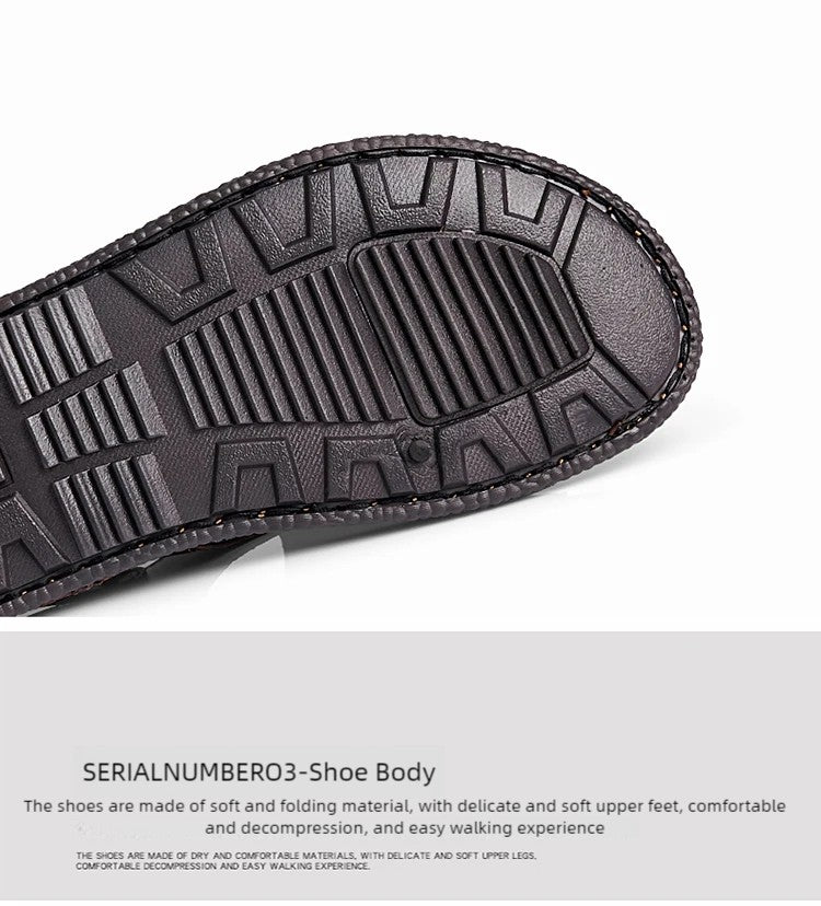 Sandals for men summer breathable and anti slip herringbone sandals dual-use for both external and soft soled men's beach shoes