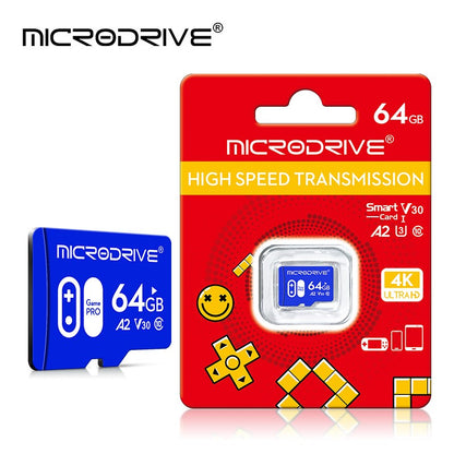 Cartão de Memória de Alta Velocidade V30 U3 32GB 64GB 256GB Flash UHS-3 Cartão Micro Mini SD Para Câmera HD 4K / TV / Nintendo Switch / Gopro UAV