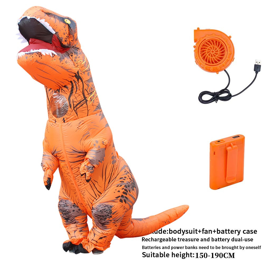 Tyrannosaurus Rex Inflatable Costume Adult Dinosaur Halloween Party Wear Fancy Dress Costume for Adults Festival Mascot