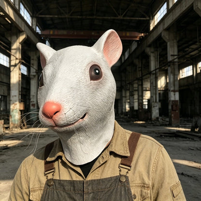 Realistic Mouse Latex Mask, Full Face Animal Head Mask for Adult Cosplay, Halloween & Themed Party Costume Supplies