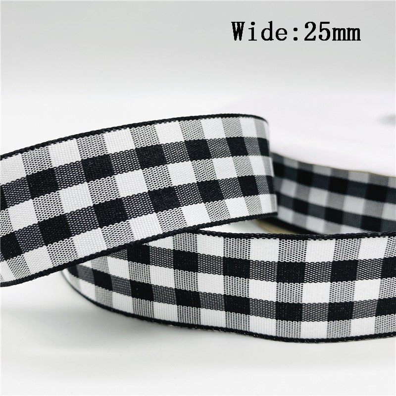 5yards/Lot 10mm 25mm Plaid Ribbon Christmas Decor Ribbon For Handmade Design Christmas Decoration DIY Gift Wrapping