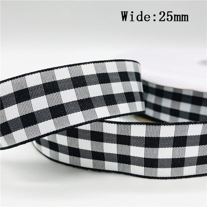 5yards/Lot 10mm 25mm Plaid Ribbon Christmas Decor Ribbon For Handmade Design Christmas Decoration DIY Gift Wrapping