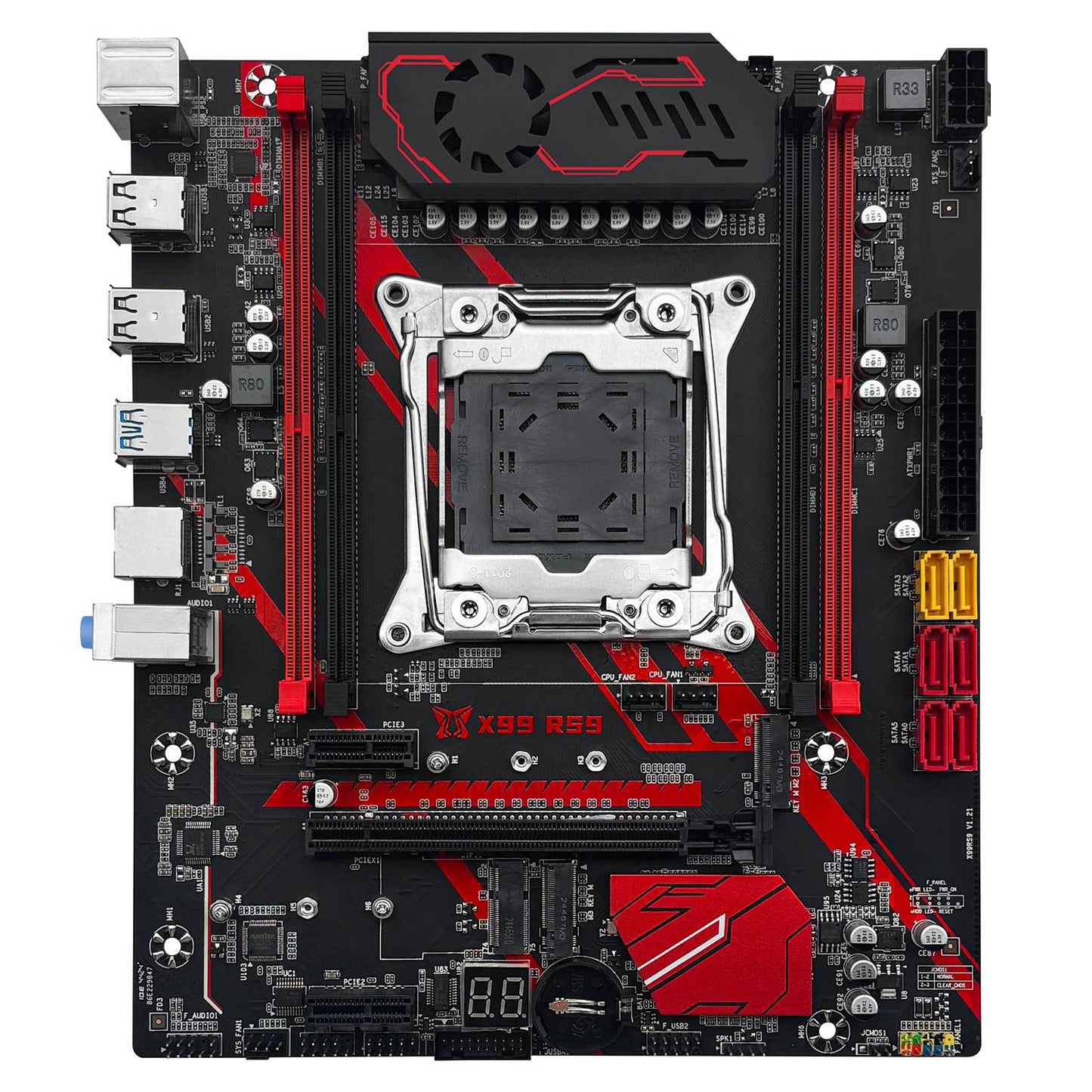 Placa-mãe MACHINIST X99 RS9 LGA 2011-3 Intel Xeon E5 2680 V4 CPU e kit opcional de memória RAM DDR4 16 GB com quatro canais USB3.0