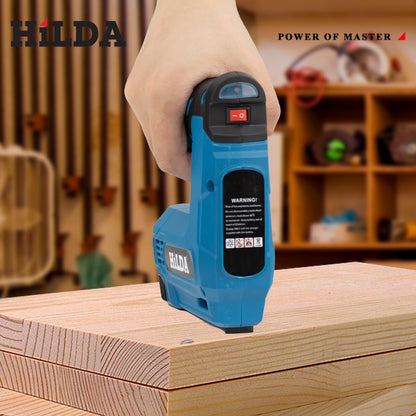 HILDA USBElectric 2 em 1 pistola de pregos a ar móveis pistola pneumática grampeador de moldura de madeira ferramenta pneumática ferramentas elétricas com 2000 unidades de grampos