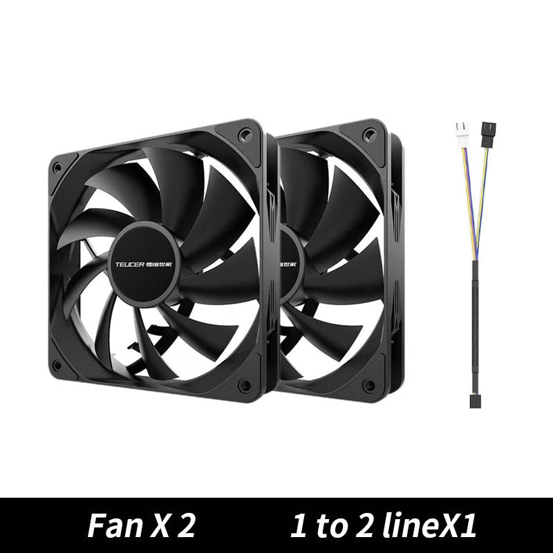 TEUCER PC Computer Case Fan PWM 4 Pin 120mm Silent 12CM Fan CPU Cooler Cooling Fan Cooling Radiator Fan 12V Adjust Fan Speed